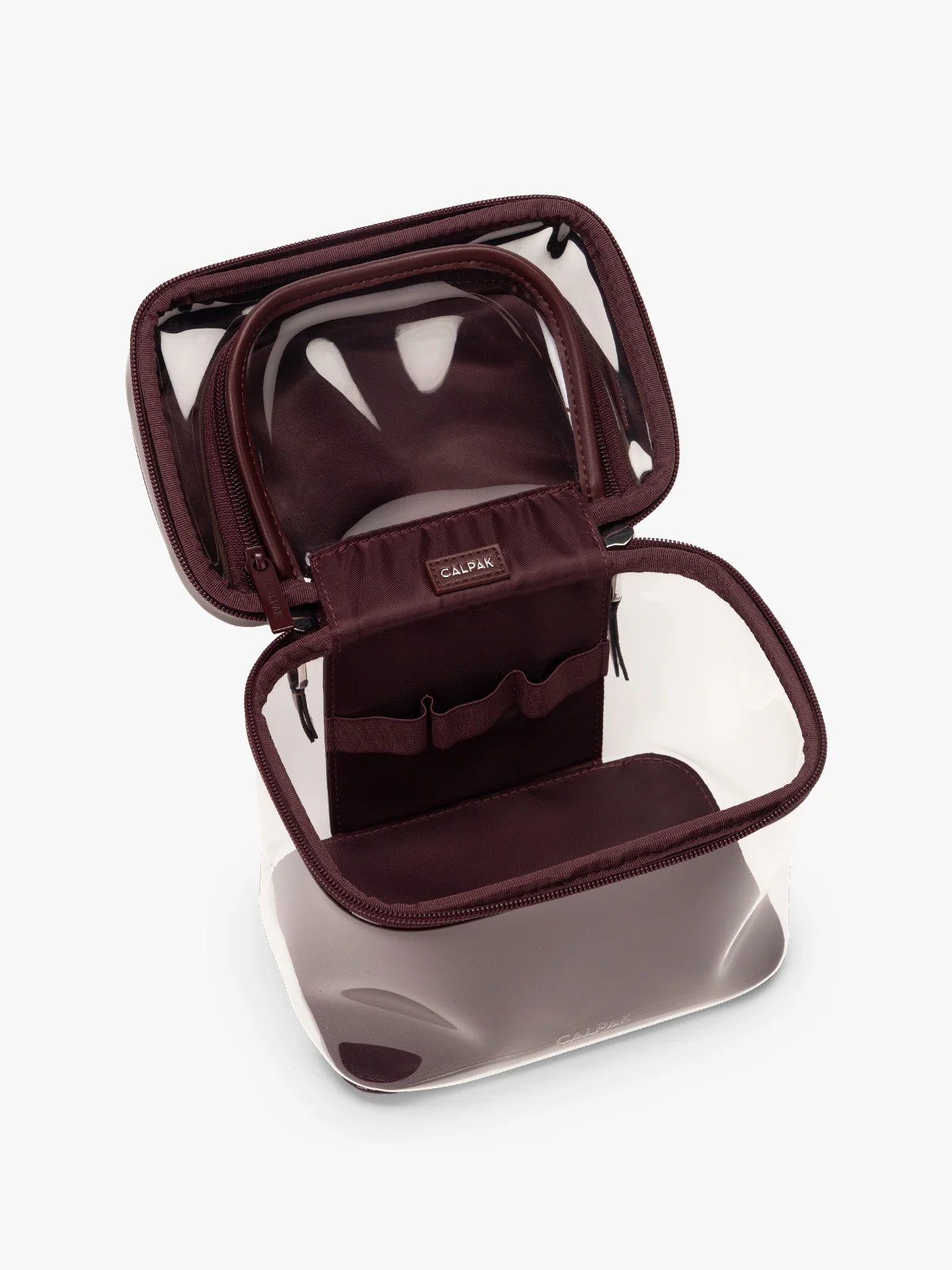 Clear Train Case with Top Compartment - Image 33