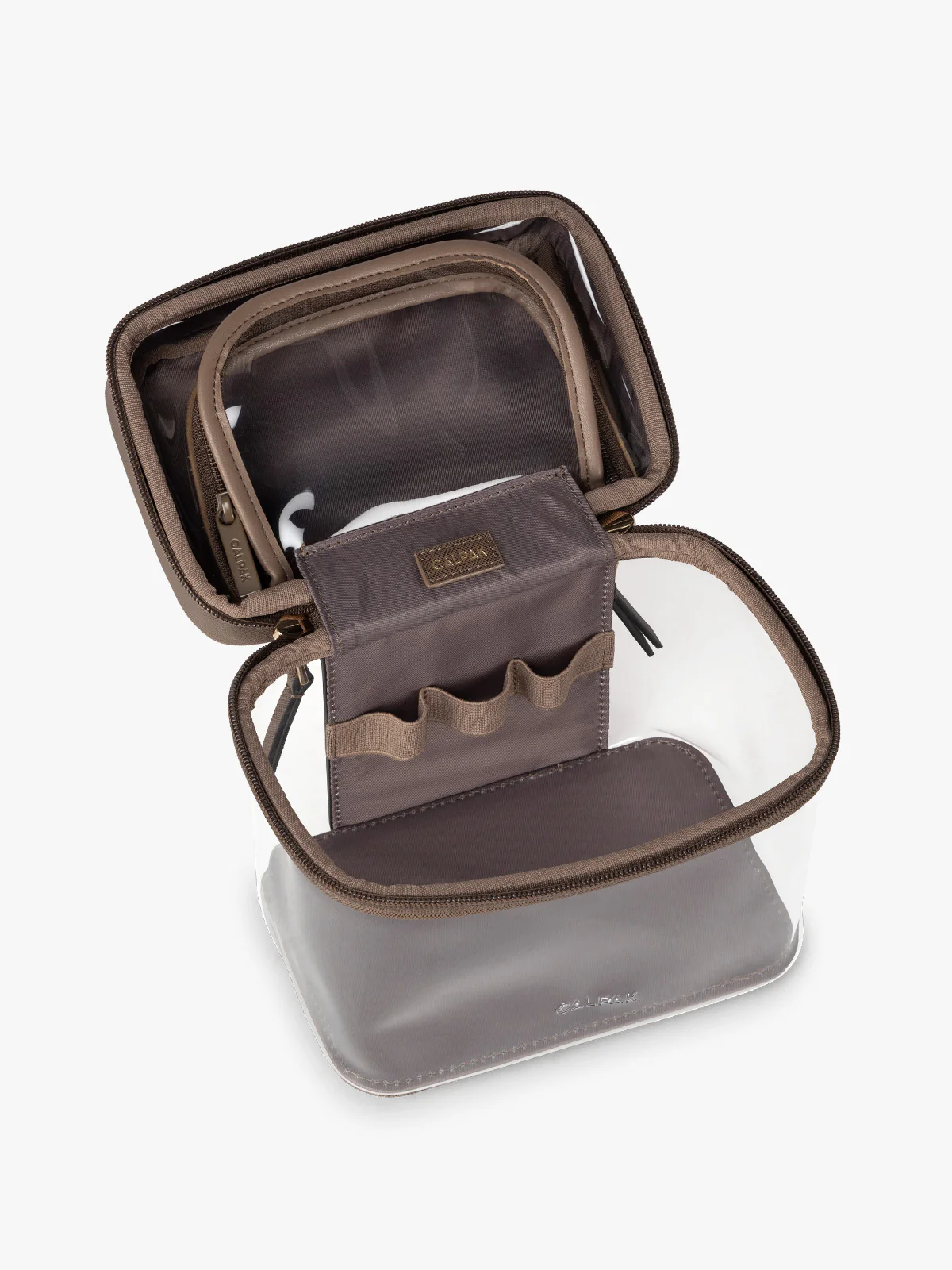 Clear Train Case with Top Compartment - Image 47