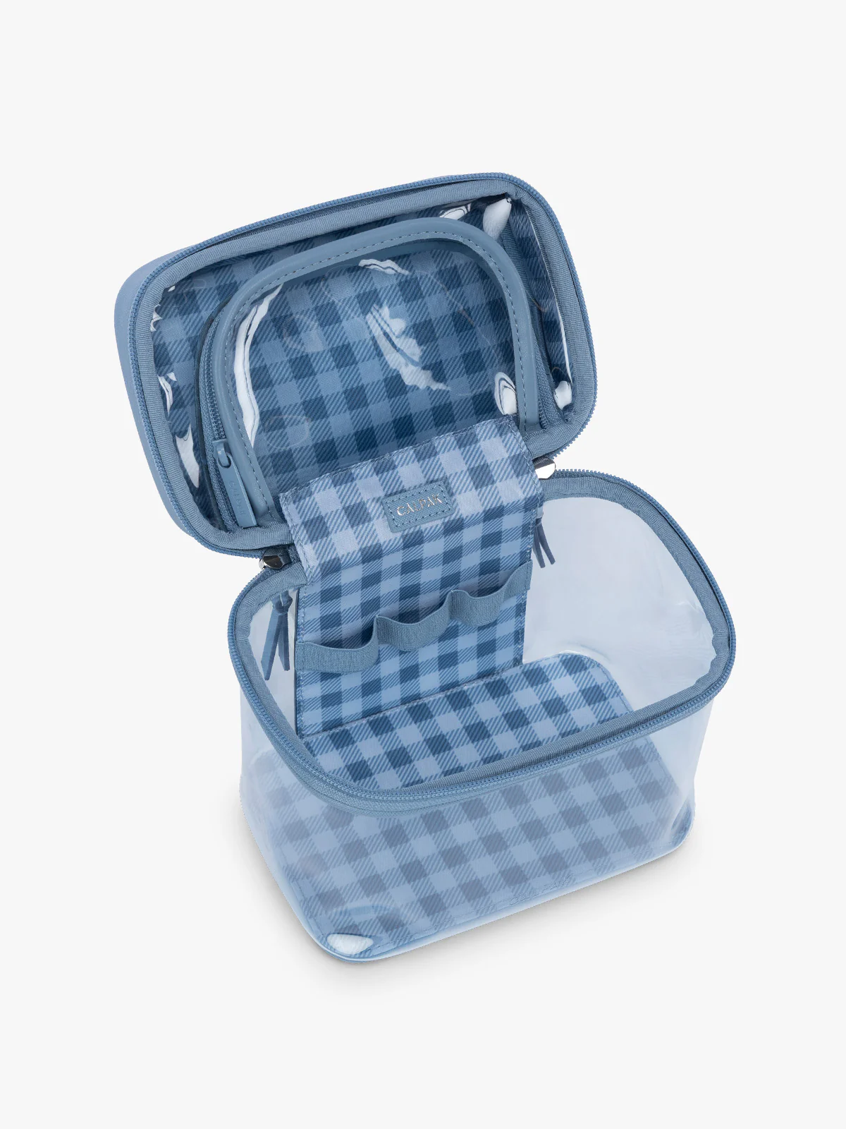 Clear Train Case with Top Compartment - Image 57