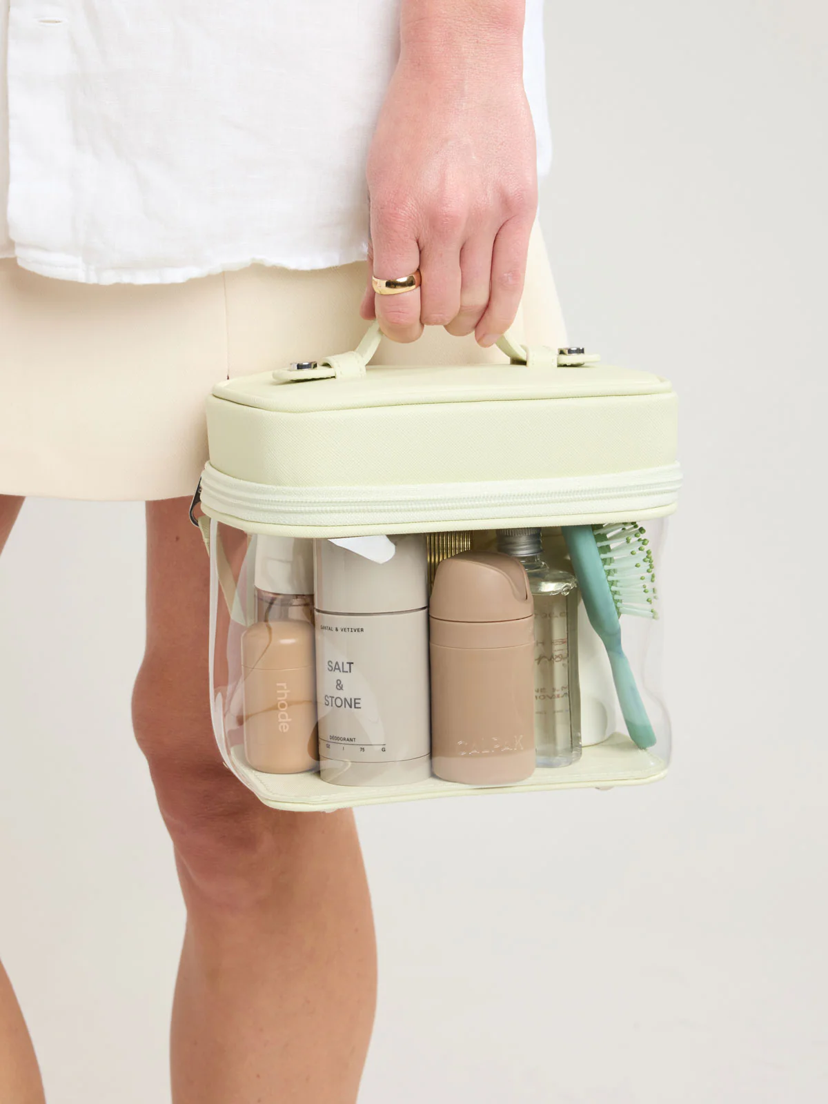 Clear Train Case with Top Compartment - Image 64