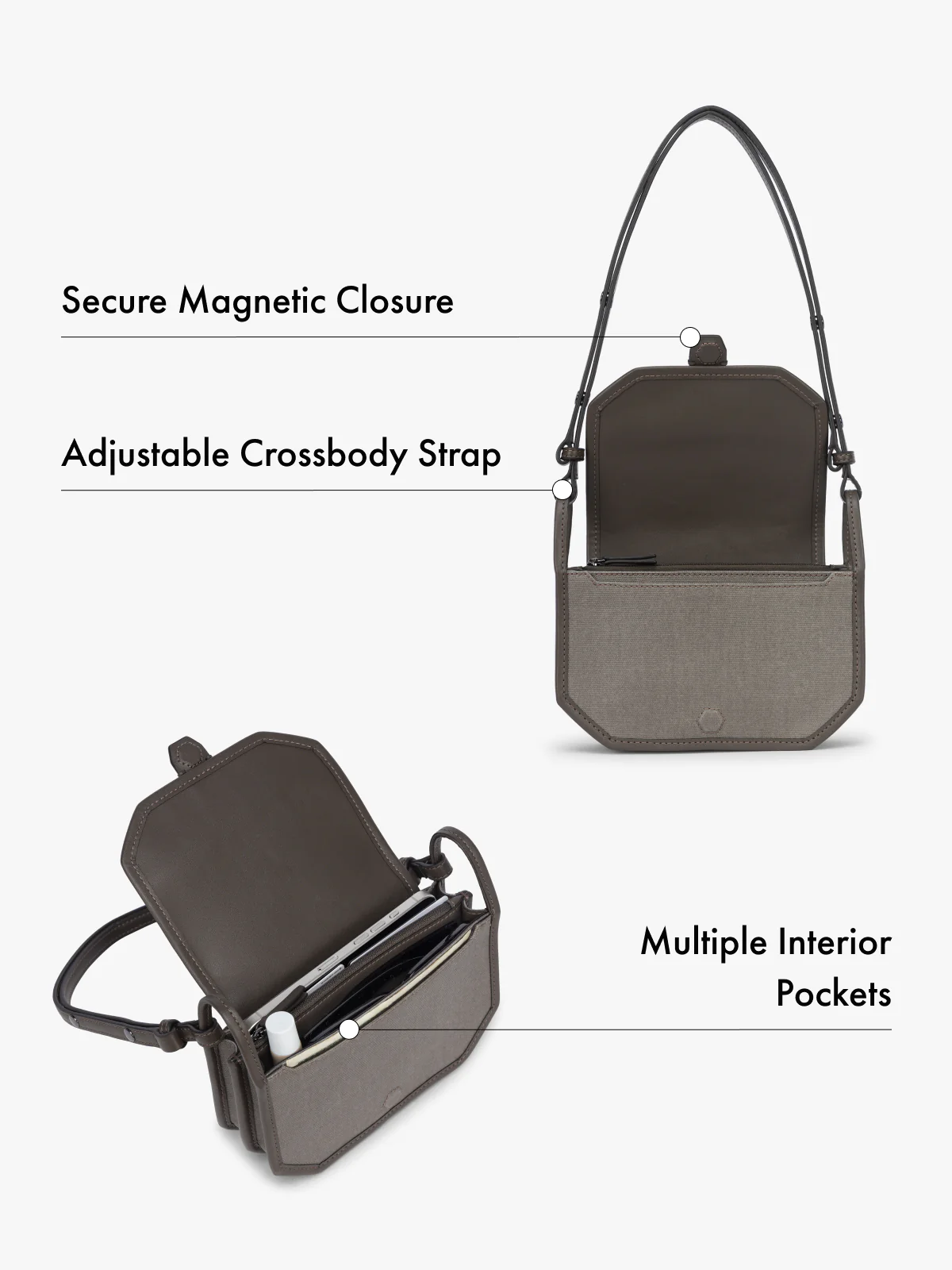 Colette Canvas Crossbody Wallet Bag - Image 13