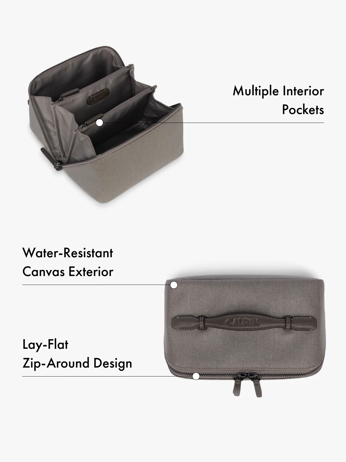 Colette Lay-Flat Canvas Toiletry Bag - Image 12