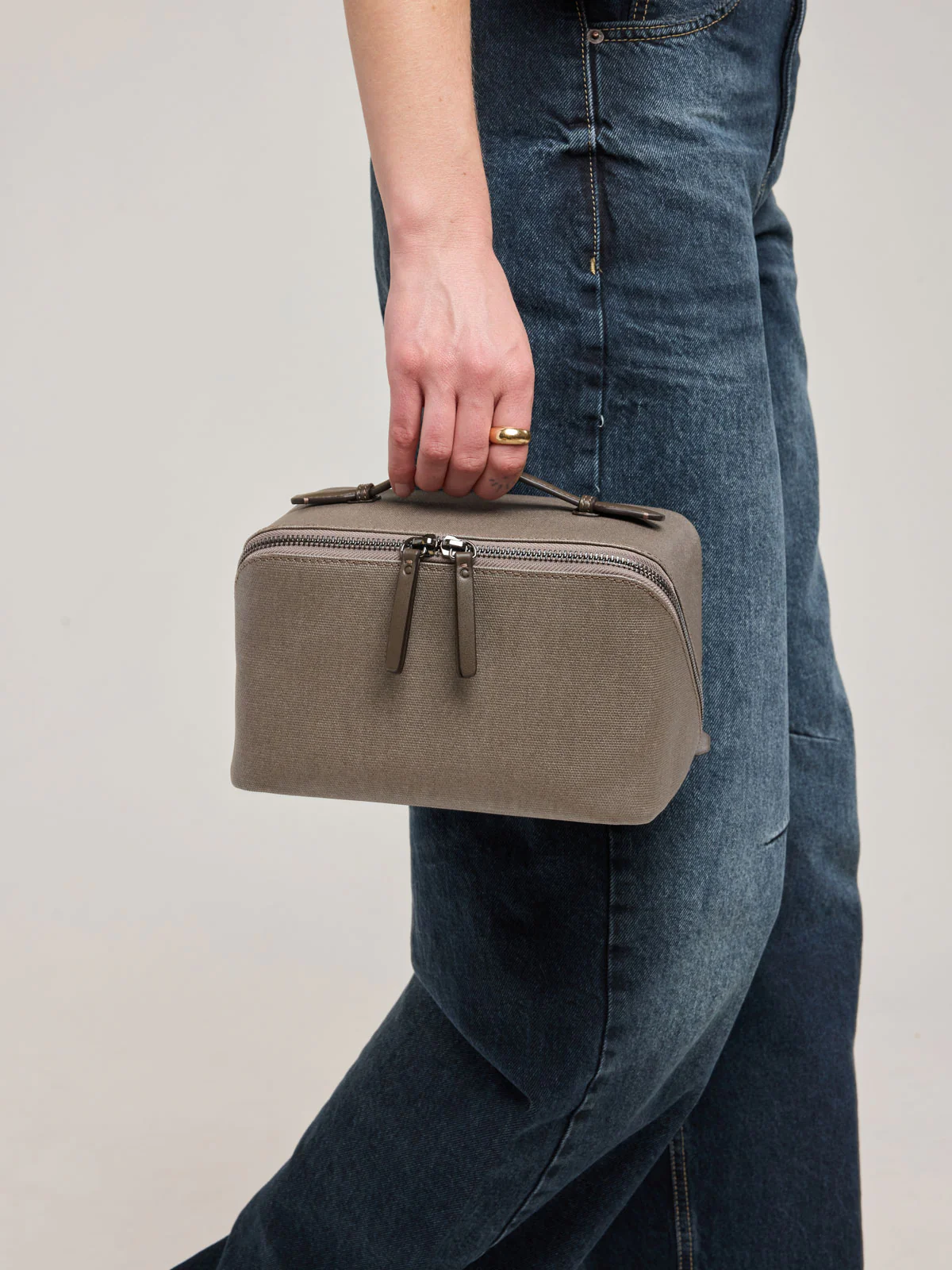 Colette Lay-Flat Canvas Toiletry Bag - Image 13