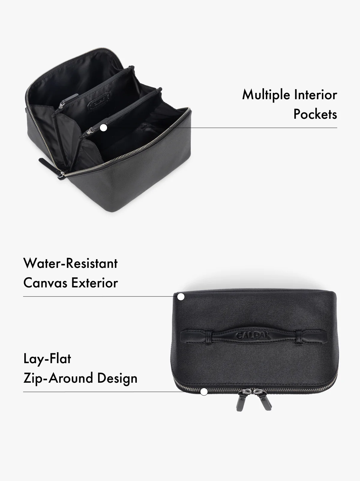 Colette Lay-Flat Canvas Toiletry Bag - Image 7