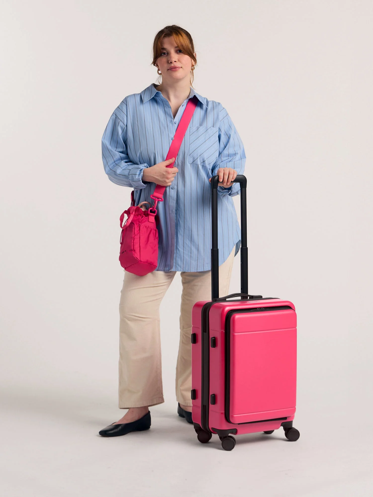 Hue Front Pocket Carry-On Luggage - Image 67